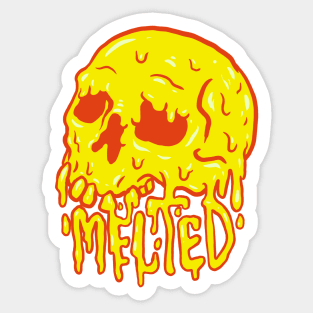 Melted Skull Sticker